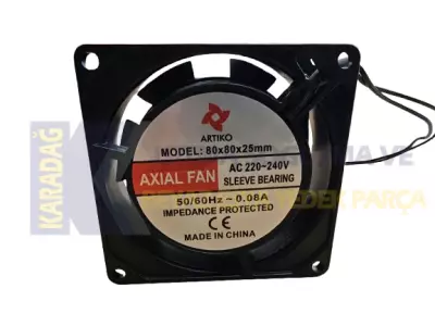 80x80x25 mm Kare Fan 230 V 17 W - 1