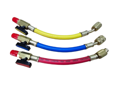 Gaz Şarj Hortumu Kısa Vanalı 3 lü set - 1