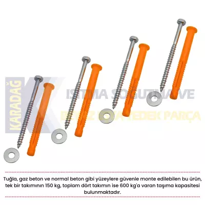 Klima Dış Ünite Montaj Dübeli (İzolasyonlu cephe 12 mm takım) - 1