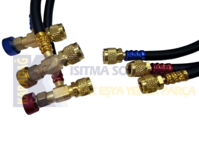 Vanalı Gaz Şarj Hortumu 410 - 22 180 Cm Yüksek Kaliteli - 2