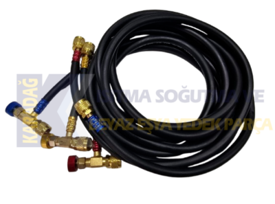 Vanalı Gaz Şarj Hortumu 410 - 22 180 Cm Yüksek Kaliteli - 1